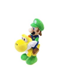 Toutou Super Mario Par Sanei - Luigi Sur Yoshi Jaune 20 CM